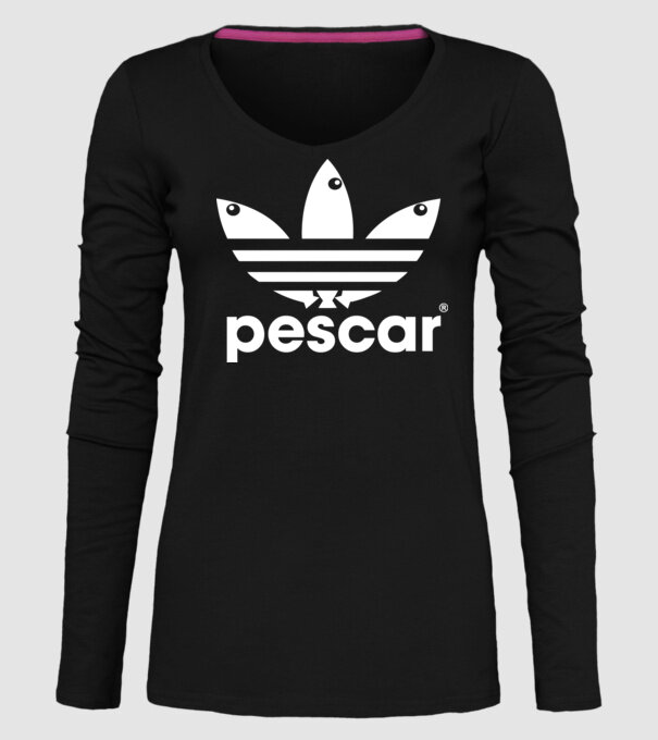 Pescar original model negru pe tricou