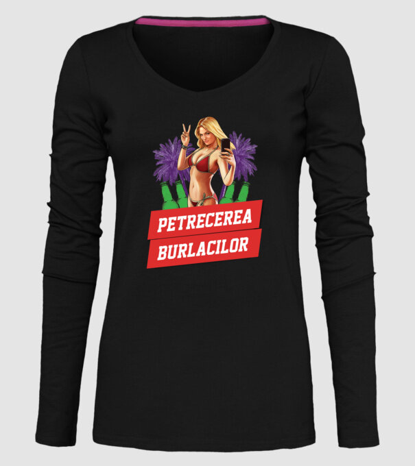 petrecerea burlacilor model negru pe tricou