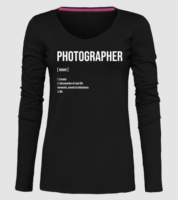 Photographer model negru pe tricou