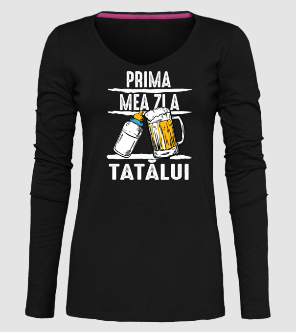 prima mea zi a tatălui model negru pe tricou