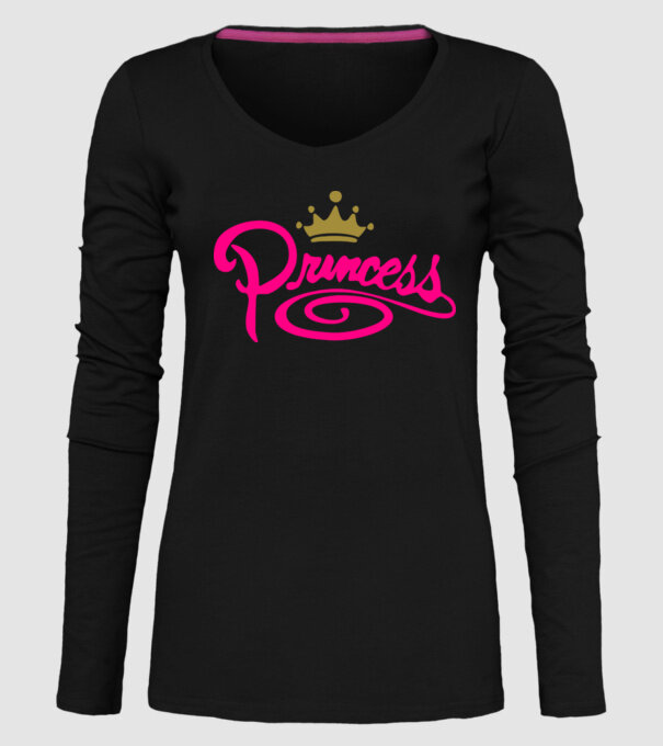 Princess model negru pe tricou