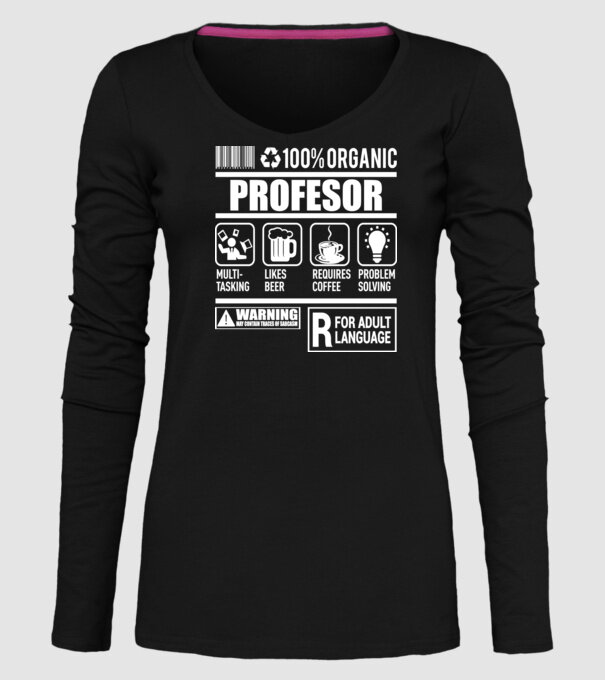 PROFESOR model negru pe tricou