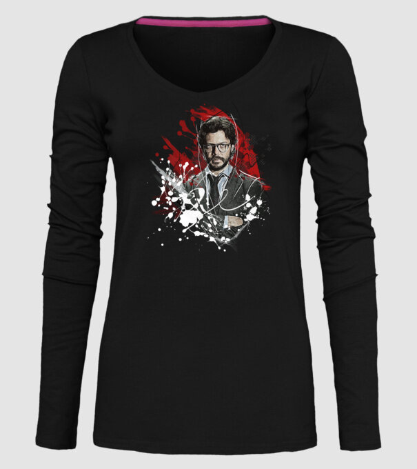 professor poster model negru pe tricou