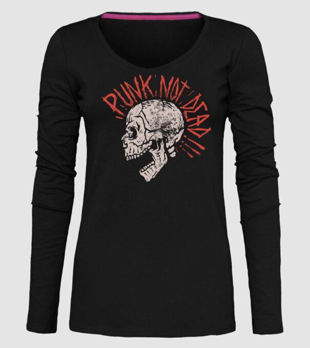 Punk Not Dead model negru pe tricou