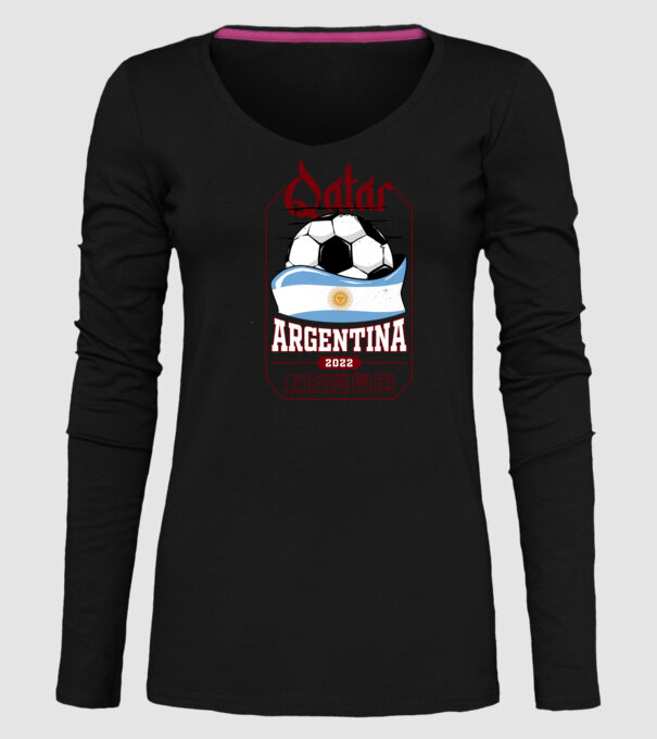 Qatar teams Argentina model negru pe tricou