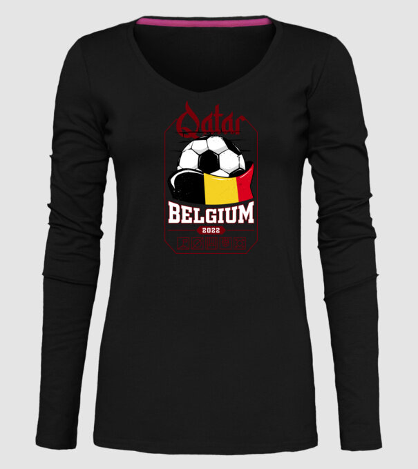 Qatar teams Belgium model negru pe tricou