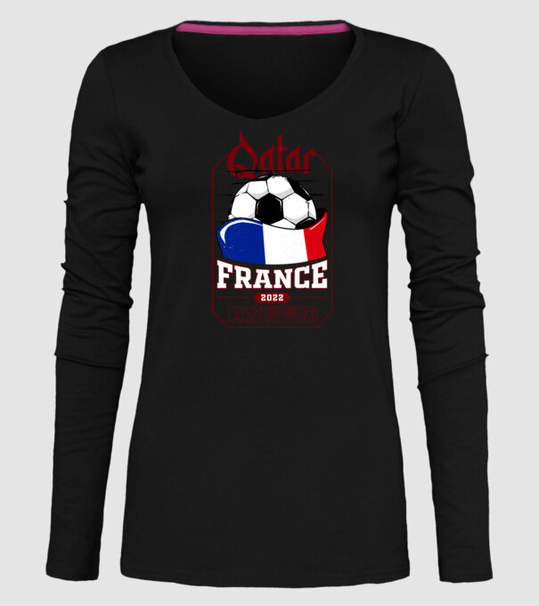 Qatar teams France model negru pe tricou
