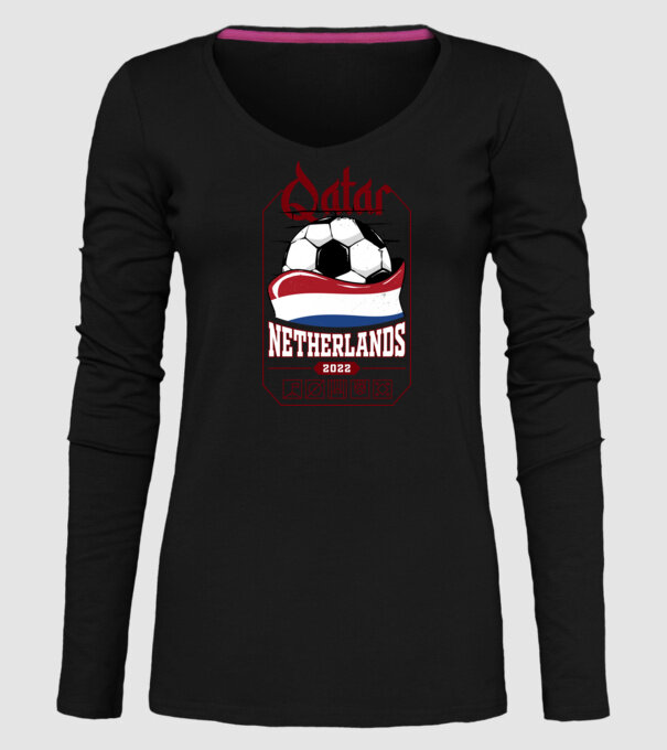 Qatar teams Netherlands model negru pe tricou