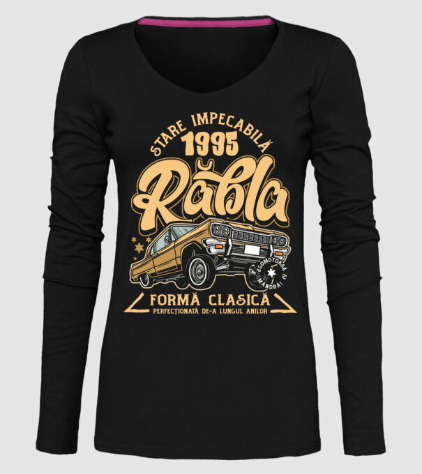 Rablă 1995 model negru pe tricou