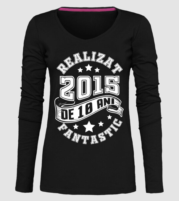Realizat de fantastic - 2015 model negru pe tricou