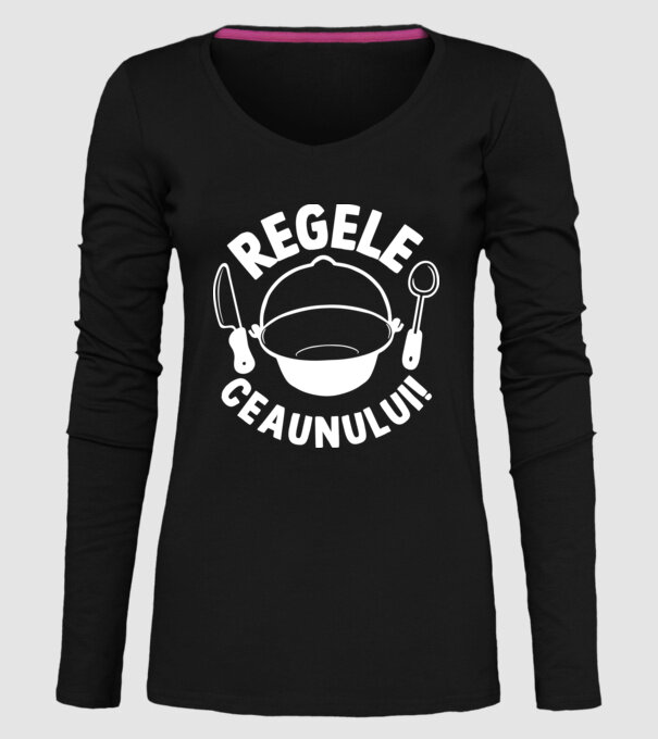 Regele - ceaunului! model negru pe tricou