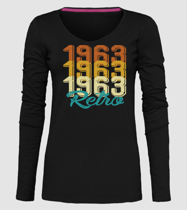 Retro 1963 model negru pe tricou