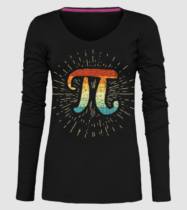 Retro Pi model negru pe tricou