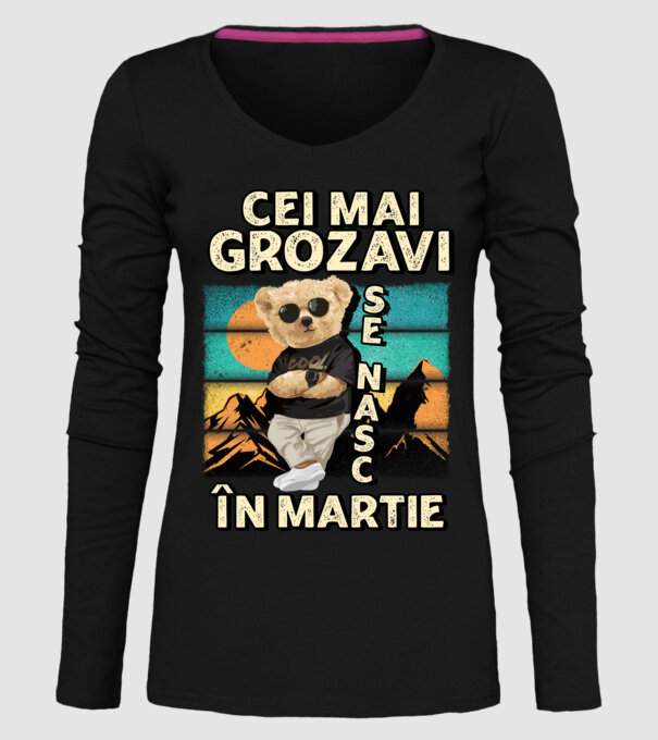 RETRO teddy MARTIE model negru pe tricou