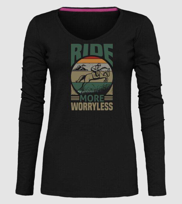 ride more model negru pe tricou