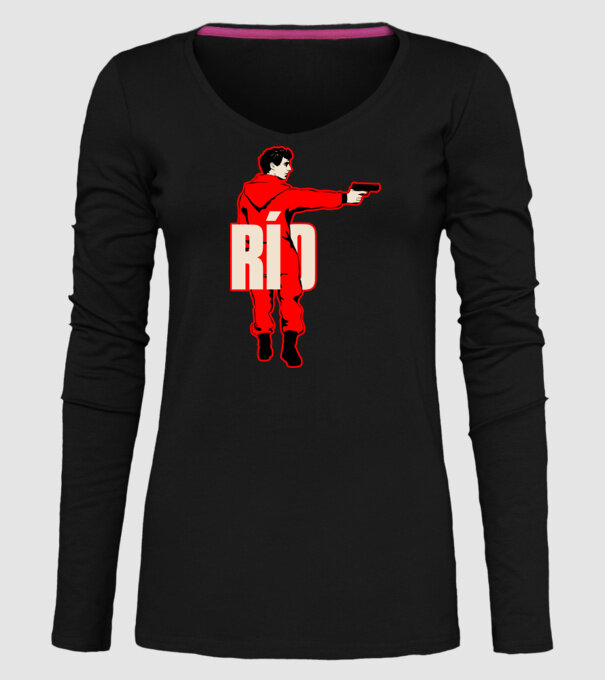 rio la casa de papel model negru pe tricou