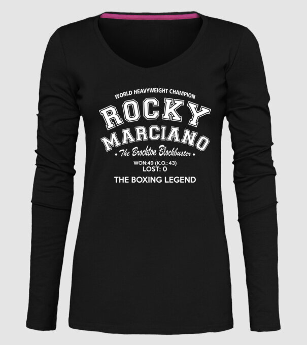 Rocky Marciano model negru pe tricou