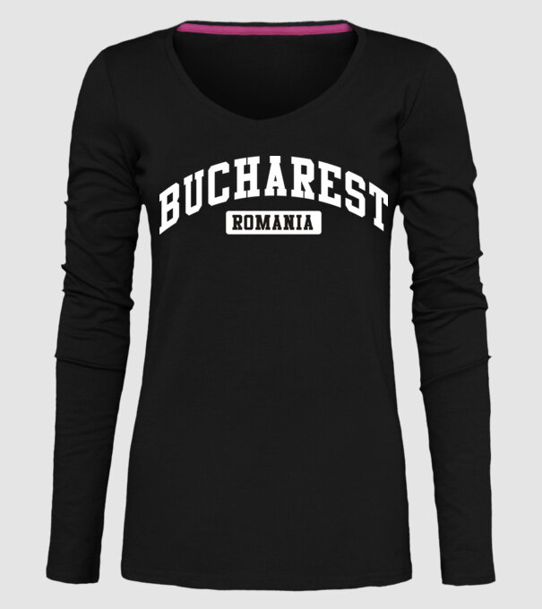 România Bucharest sport model negru pe tricou