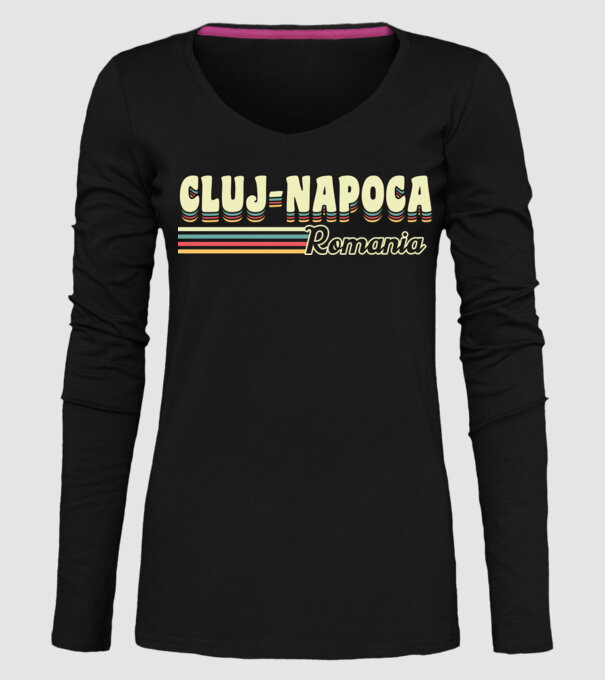 România Cluj-Napoca model negru pe tricou