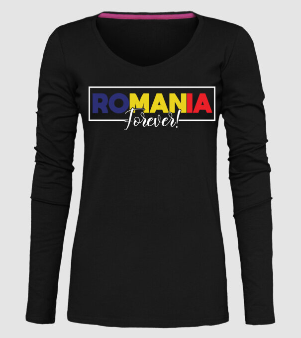 Romania forever model negru pe tricou