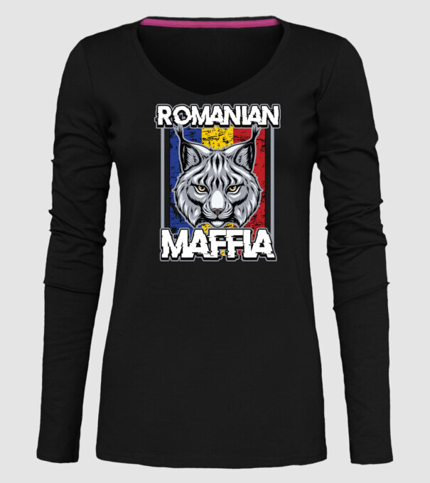 România maffia model negru pe tricou