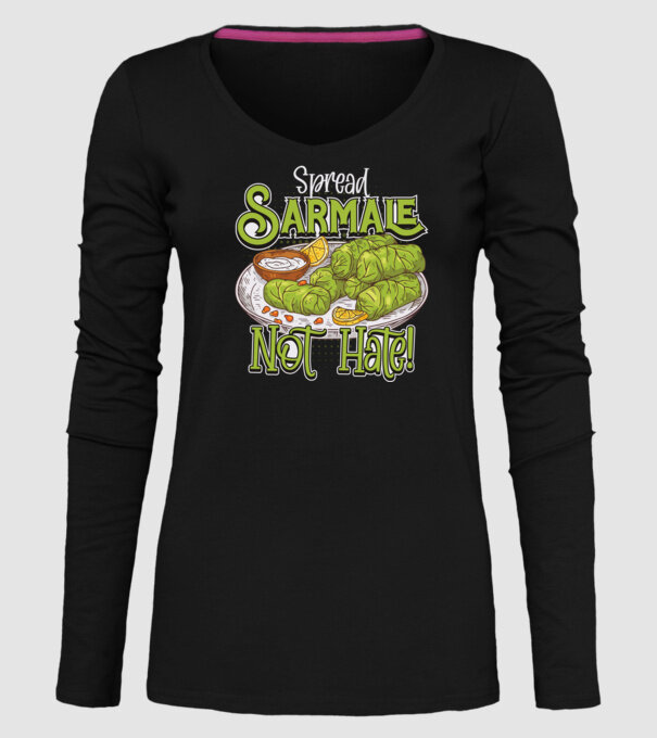 România Sarmale model negru pe tricou