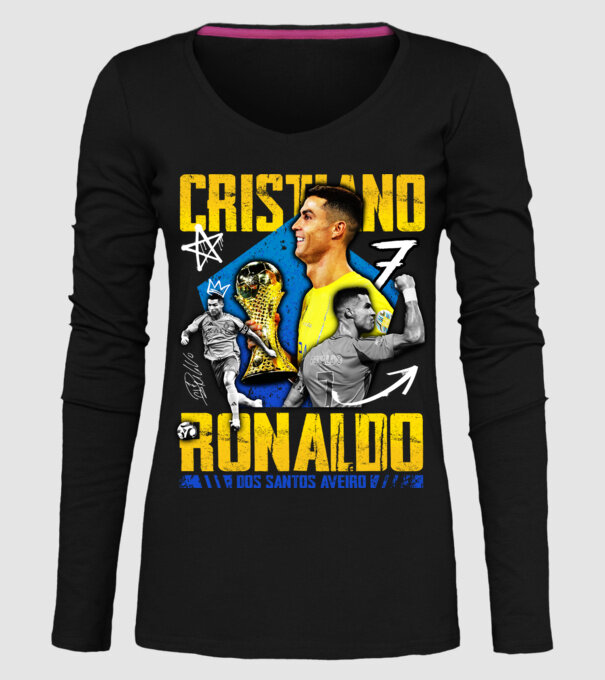 Ronaldo tribute model negru pe tricou