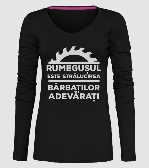 Rumegușul este strălucirea bărbaților adevărați model negru pe tricou