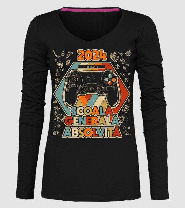 școala generală școala generală model negru pe tricou