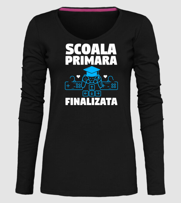 Scoala Primara Finalizata model negru pe tricou