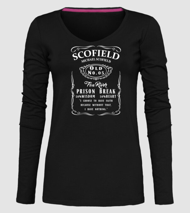 scofield model negru pe tricou