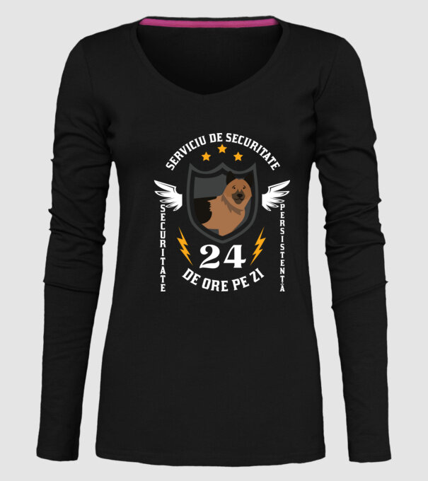 serviciu de securitate - securitate - persistență - 24 de ore pe zi model negru pe tricou