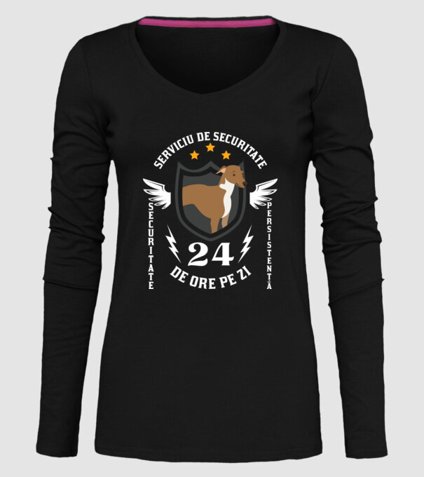 serviciu de securitate - securitate - persistență - 24 de ore pe zi model negru pe tricou