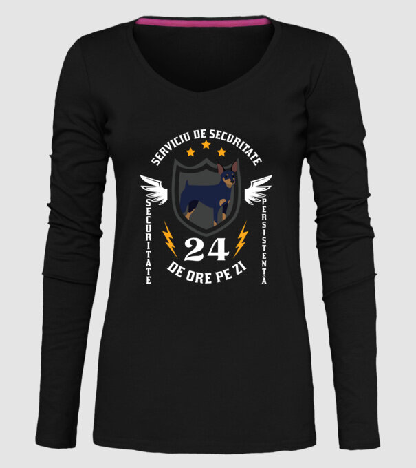 serviciu de securitate - securitate - persistență - 24 de ore pe zi model negru pe tricou