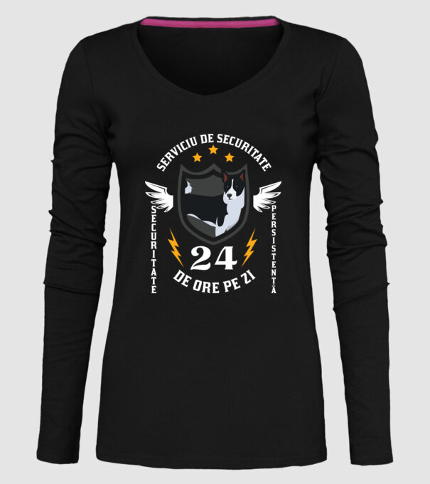 serviciu de securitate - securitate - persistență - 24 de ore pe zi model negru pe tricou