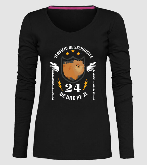 serviciu de securitate - securitate - persistență - 24 de ore pe zi model negru pe tricou