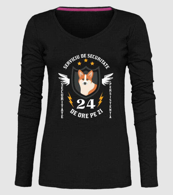 serviciu de securitate - securitate - persistență - 24 de ore pe zi model negru pe tricou