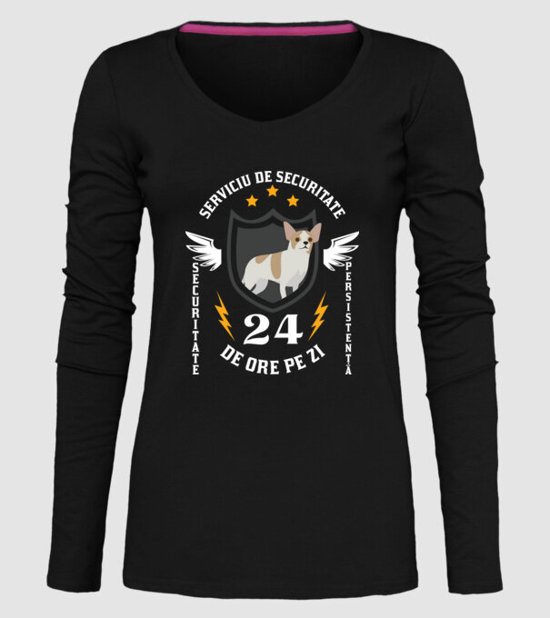 serviciu de securitate - securitate - persistență - 24 de ore pe zi model negru pe tricou