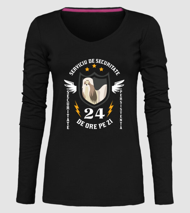 serviciu de securitate - securitate - persistență - 24 de ore pe zi model negru pe tricou