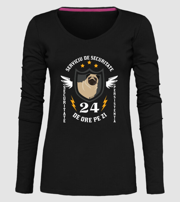 serviciu de securitate - securitate - persistență - 24 de ore pe zi model negru pe tricou