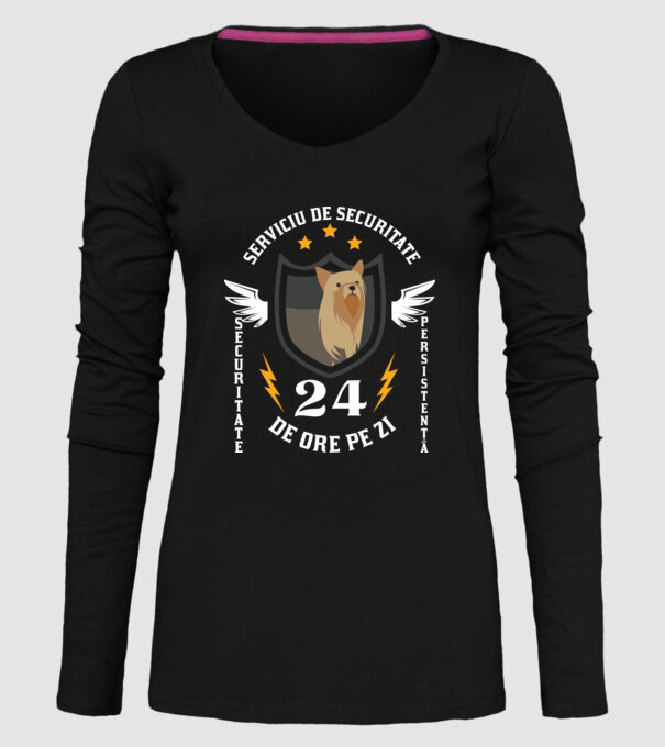 serviciu de securitate - securitate - persistență - 24 de ore pe zi model negru pe tricou