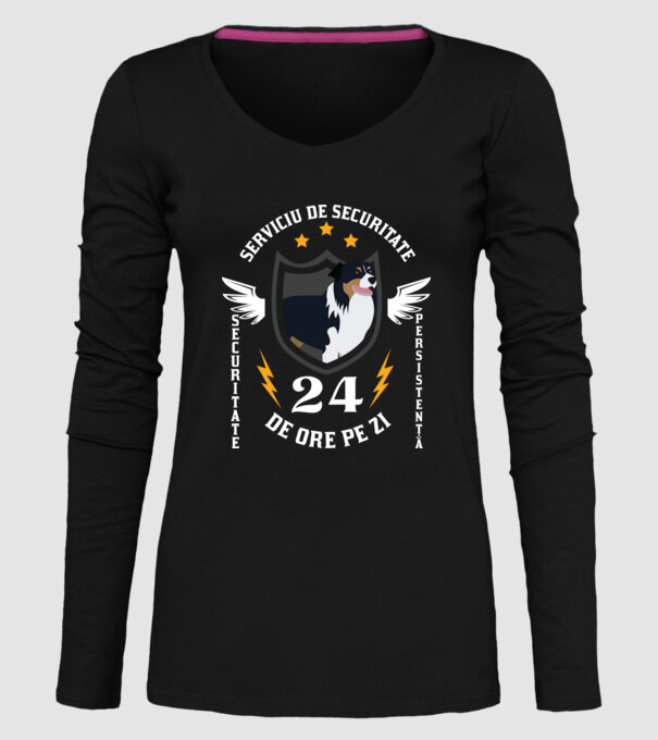serviciu de securitate - securitate - persistență - 24 de ore pe zi model negru pe tricou