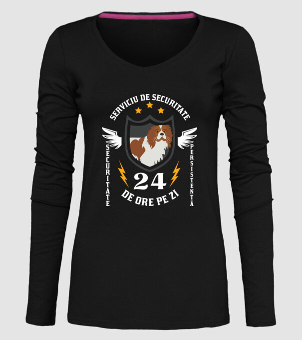 serviciu de securitate - securitate - persistență - 24 de ore pe zi model negru pe tricou