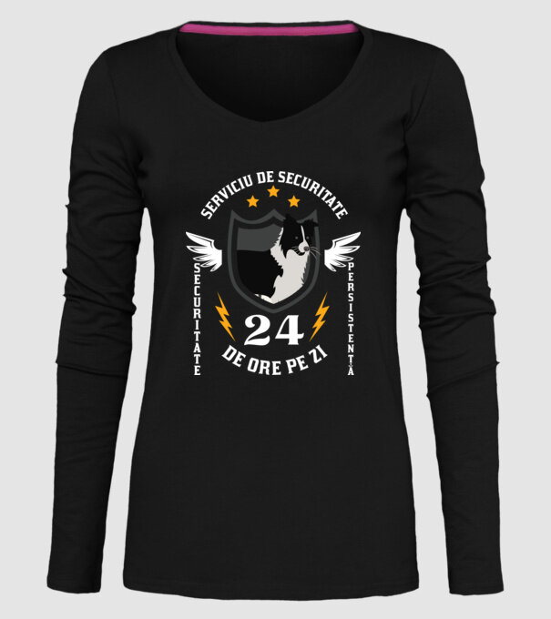 serviciu de securitate - securitate - persistență - 24 de ore pe zi model negru pe tricou