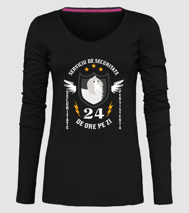 serviciu de securitate - securitate - persistență - 24 de ore pe zi model negru pe tricou
