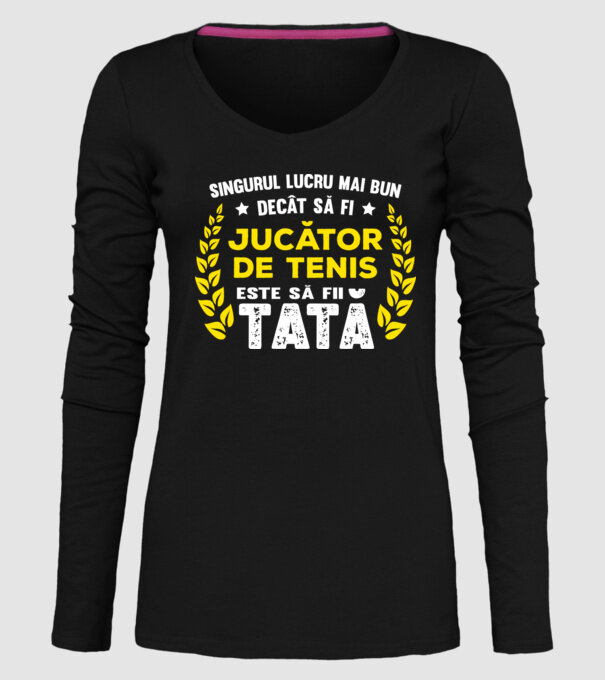 singurul lucru mai bun decât tenisul este să fi jucător de tenis model negru pe tricou