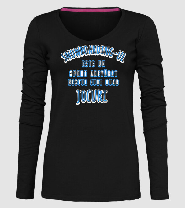 Snowboarding-ul este un sport adevărat, restul sunt doar un jocuri model negru pe tricou