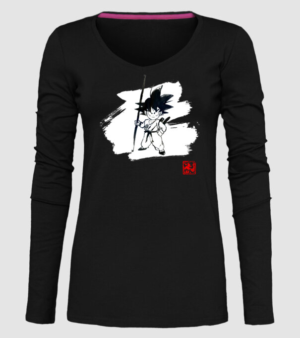 son goku art model negru pe tricou