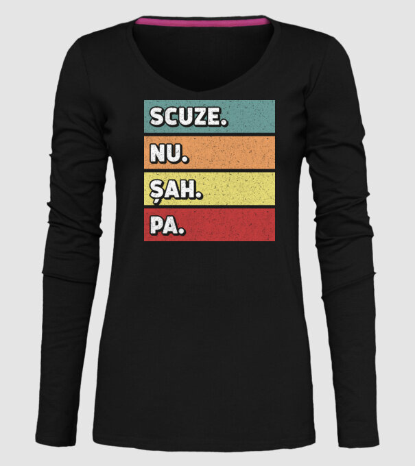 Sorry Cant Chess Bye model negru pe tricou