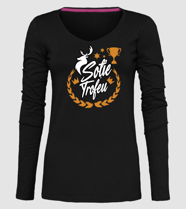 Soție trofeu model negru pe tricou